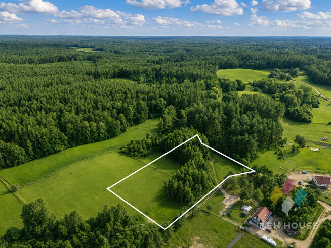 Wyjątkowa działka z WZ na 3 domy, las, Mikołajki