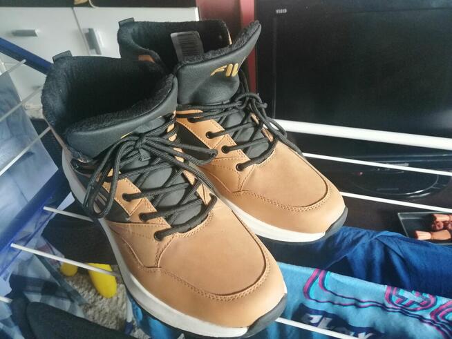 Buty męskie FILA, wysokie, skóra, EU 47. NOWE! - 60%.