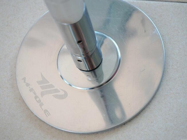 M-pole dance rura statyczno obrotowa chrom 45 materac 120/10