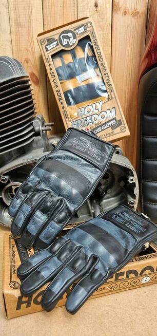 Rękawice motocyklowe Holy Freedom Dalton Gloves Grey/Black •