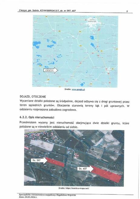 Syndyk sprzeda Nieruchomość rolną w Cieszynie