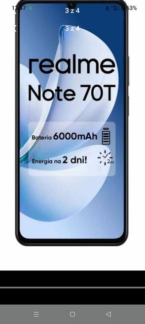 Sprzedam nowiutki realme note 70 t na gwarancji