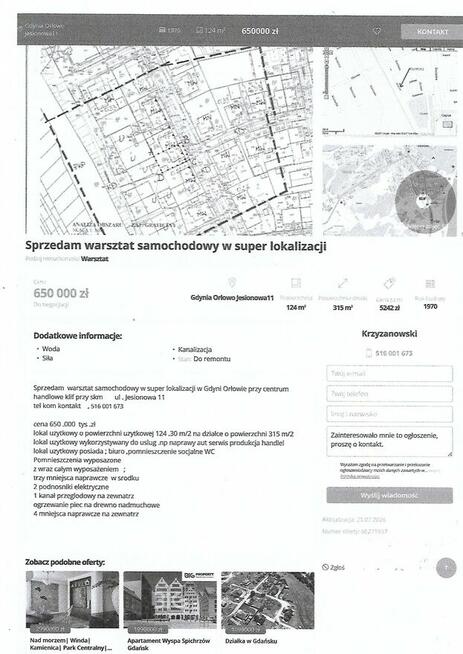 Sprzedam warsztat samochodowy w super lokalizacji w Gdyni