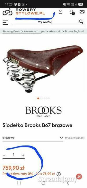 Siodełko BROOKS B67+Amortyzowana sztyca SR Suntour NCX