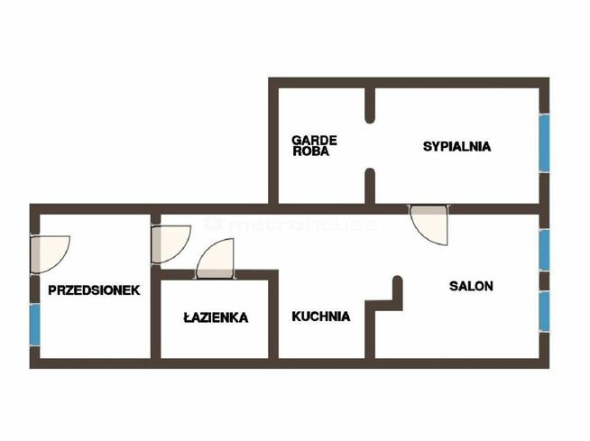 48,97 m² - Stan deweloperski - Parter - Garderoba