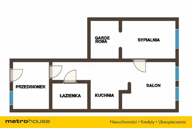 48,97 m² - Stan deweloperski - Parter - Garderoba