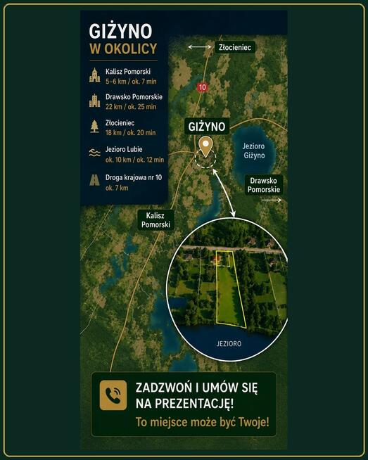 Działka Giżyno gm. Kalisz Pomorski