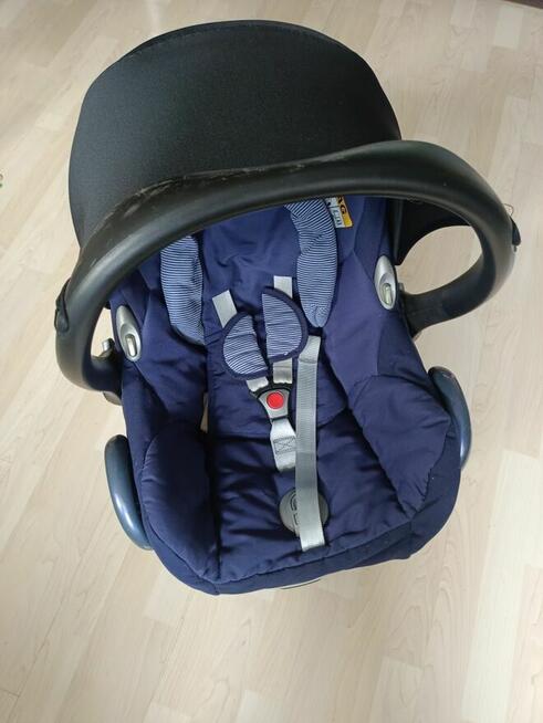 Fotelik Maxi-Cosi 0-13 kg + baza + adaptery do wózka +daszek