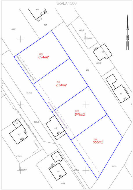 4 SZEROKIE działki budowlane Krosno–Suchodół | 8,74–9,65 ara