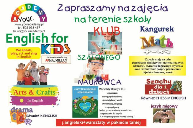 Instruktorzy science, zaj.artystycznych , matematycznyc