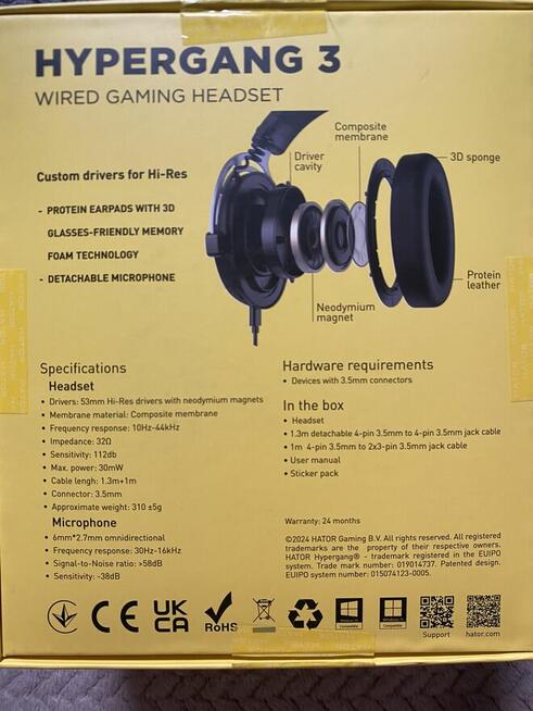 Słuchawki Hator Hypergang 3 Czarne (ESH05)