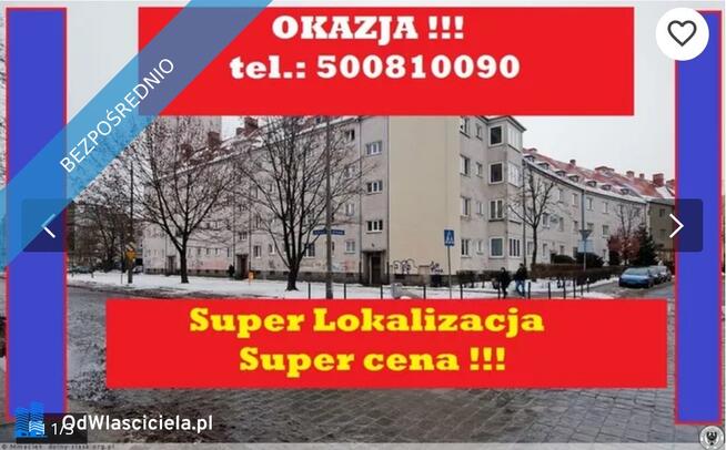 Skaytower Rewelacja Krzyki Gajowice Krucza Mieszkanie 3 Pokoje 65m2 CEGLA C.O Drweniane podlogi