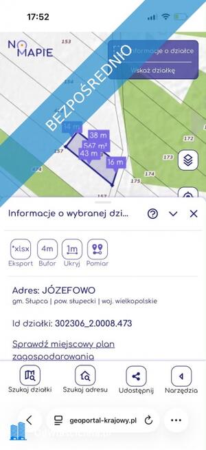 NA SPRZEDAŻ DZIAŁKA 59AR JÓZEFOWO POW SŁUPECKI