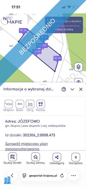 NA SPRZEDAŻ DZIAŁKA 59AR JÓZEFOWO POW SŁUPECKI