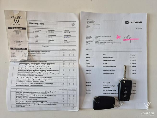 VW TOURAN 2.0 TDI 150km NAVI pdc AUTOMAT hak BEZWYPADEK serwis 2019