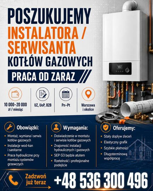 INSTALATOR / Serwisant pieców gazowych