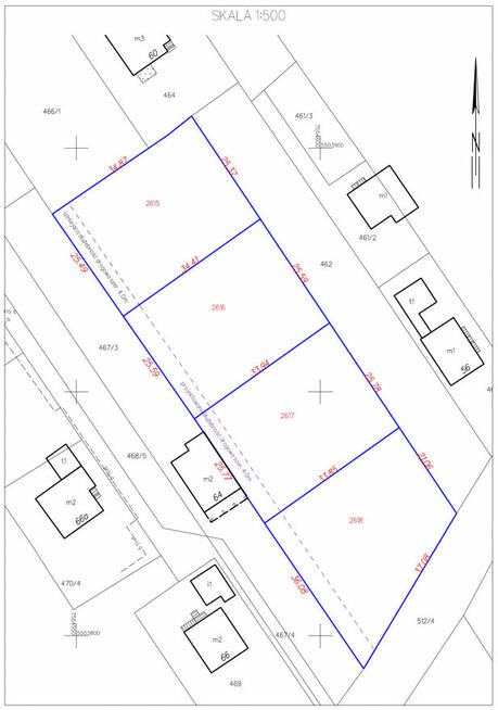 4 SZEROKIE działki budowlane Krosno–Suchodół | 8,74–9,65 ara