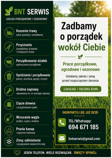 Usługi ogrodowe | Koszenie trawy | BNT Serwis
