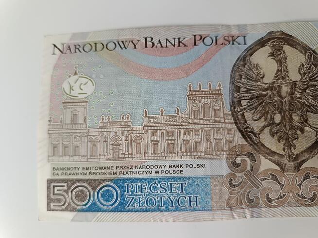 Banknot radar nominał 500 zł