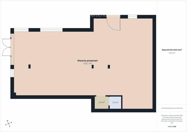 Duży lokal narożny 130 m² z witrynami - Rotmanka