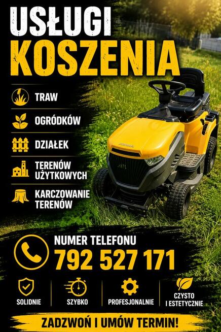 Pielęgnacja zakładanie ogródków koszenie trawy
