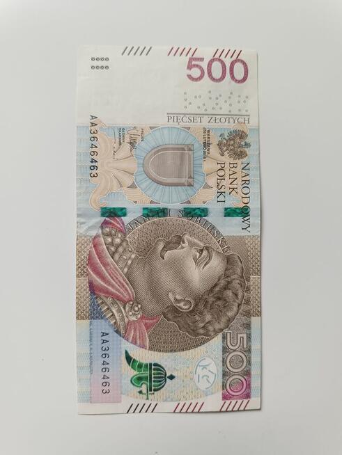 Banknot radar nominał 500 zł