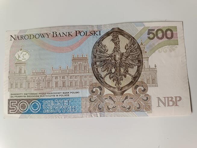 Banknot radar nominał 500 zł