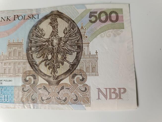 Banknot radar nominał 500 zł