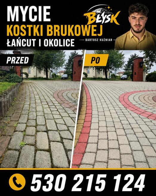 Profesjonalne czyszczenie kostki brukowej