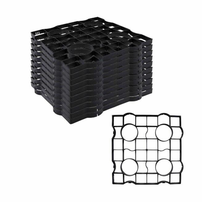 Kratka parkingowa trawnikowa geokrata 50x50x2,5cm czarna