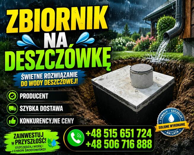 Zbiornik na deszczówkę na wodę deszczową