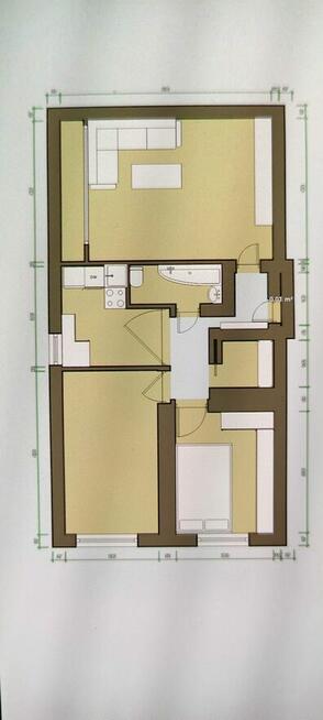 3 pokojowe mieszkanie Ruda Śląska, Nowy Bytom, 55,2m².