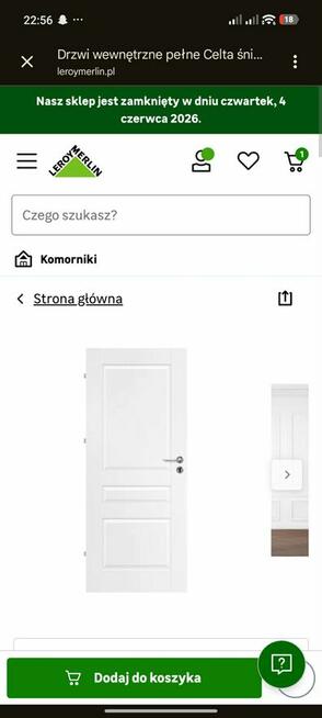Drzwi wewnętrzne białe