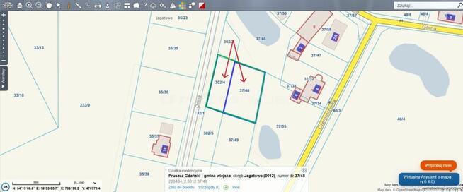 Jagatowo 1100 m² działka na wymarzony dom