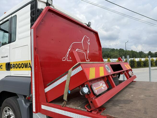 MAN TGS 26.440 6x2 E6 Laweta Tandem Przejazdowy Przyczepa 3-osiowa Najazdy Hydrauliczne Platforma Ho