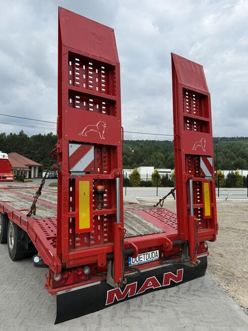 MAN TGS 26.440 6x2 E6 Laweta Tandem Przejazdowy Przyczepa 3-osiowa Najazdy Hydrauliczne Platforma Ho