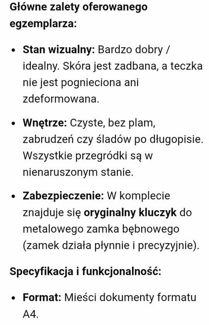 Skórzana aktówka konferencja
