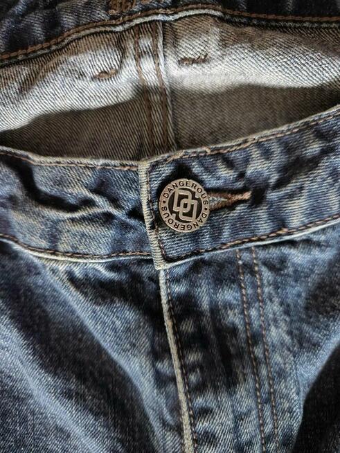 Spodnie młodzieżowe Dangerous DNGRS Blue Jeans Denim W38 L34