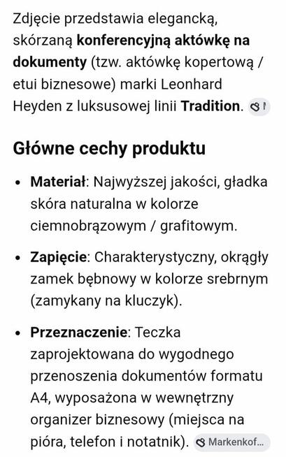 Skórzana aktówka konferencja
