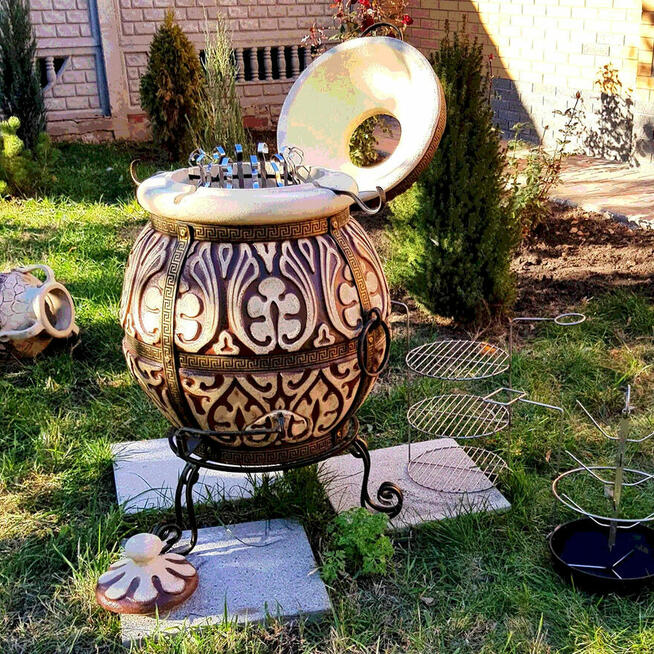 Tandoor „ATTIKA” 85L – Piec tandoor z gliny szamotowej