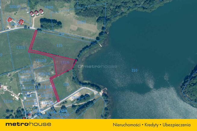 Działka JEZIORO KOMORZE z projektem-udział w plaży