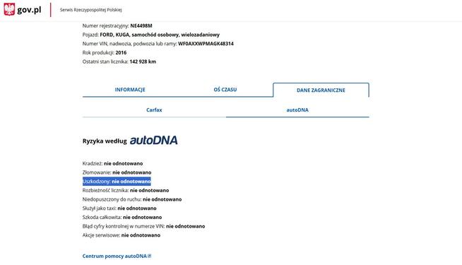 Ford Kuga 2.0 Diesel Zarejestrowany Ubezpieczony