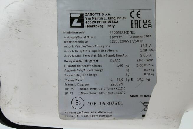 Renault Master Kamera SalonPL FV23% Chłodnia/Mroźnia -20°C Zanotti 230V 145KM