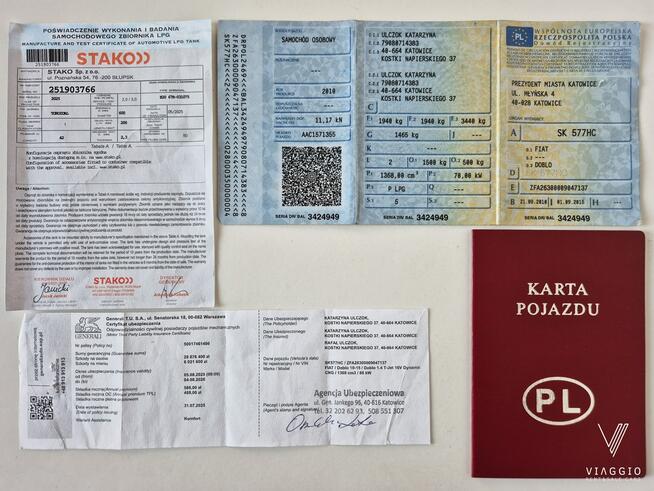 Fiat Doblo 95km HAK klima CZUJNIKI serwis BEZWYPADEK 2011