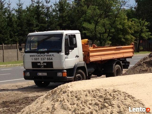 Piasek sortowany, do tynku, czarnoziem, usługi koparką