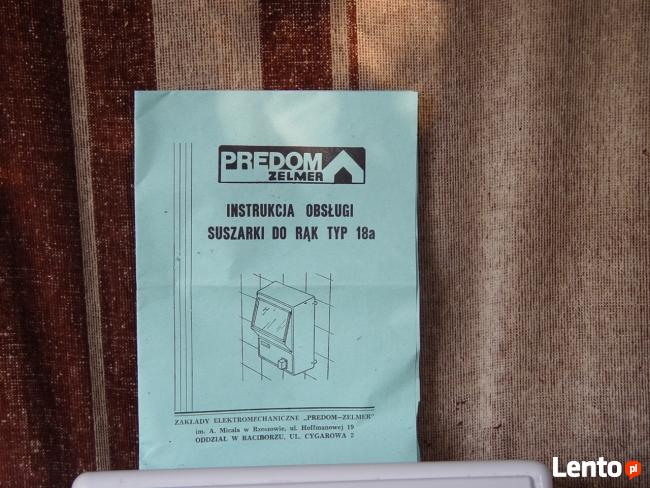 Suszarka do rąk typu 18a Predom Zelmer