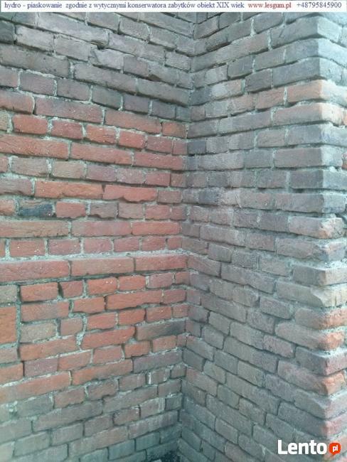 piaskowanie cegły,hydro-piaskowanie ,bezpyłowe,konserwacja,