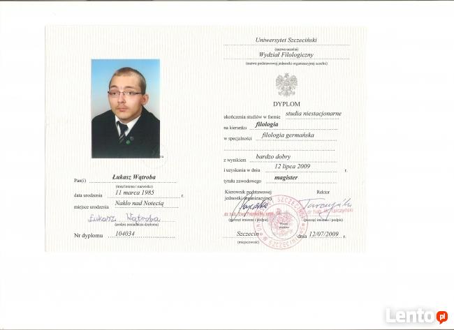 Tłumaczenia i redagowanie tekstów - język niemiecki