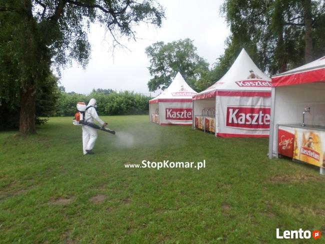 Zwalczanie komarów, meszek, kleszczy - oprysk trawnika