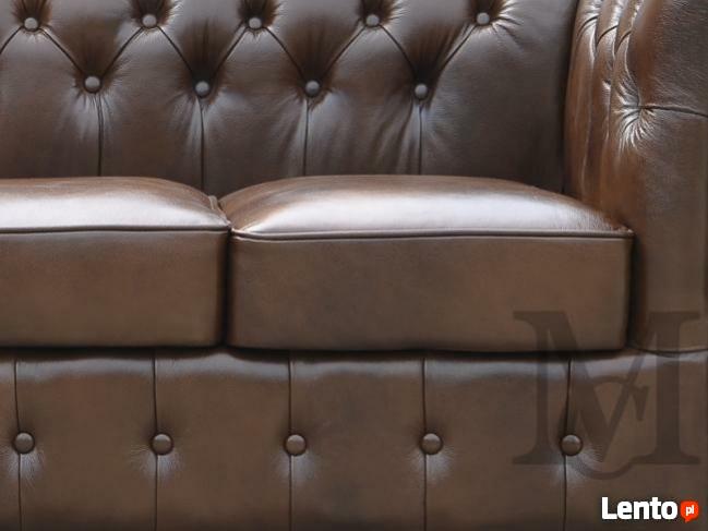 Sofa Classic Chesterfield 3-osobowa - 100% skóra naturalna
